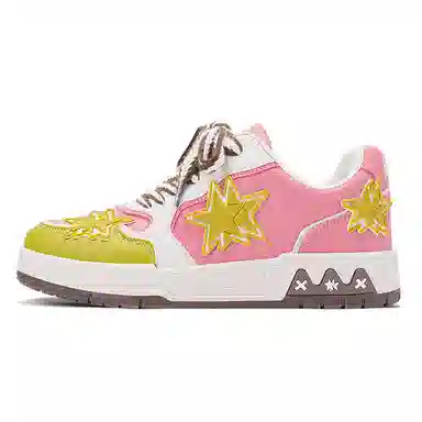 双星八特 鸳鸯拼接复古增高礼盒休闲舒适潮流百搭加绒 防滑耐磨 低帮 板鞋 男女同款