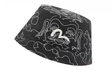 EVISU Bucket Hat Black
