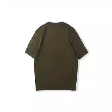 我是大卫 纯色亨利领慵懒韩系短袖针织衫 男女同款