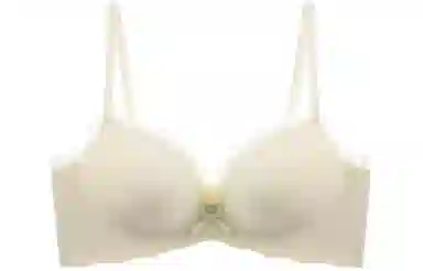 浪莎 内衣小胸聚拢蕾丝边纯欲薄款一片式无痕显大少女无钢圈文胸 女款