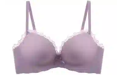 浪莎 内衣小胸聚拢蕾丝边纯欲薄款一片式无痕显大少女无钢圈文胸 女款