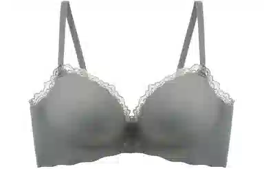 浪莎 内衣小胸聚拢蕾丝边纯欲薄款一片式无痕显大少女无钢圈文胸 女款