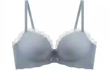 浪莎 内衣小胸聚拢蕾丝边纯欲薄款一片式无痕显大少女无钢圈文胸 女款