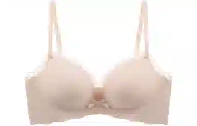 浪莎 内衣小胸聚拢蕾丝边纯欲薄款一片式无痕显大少女无钢圈文胸 女款