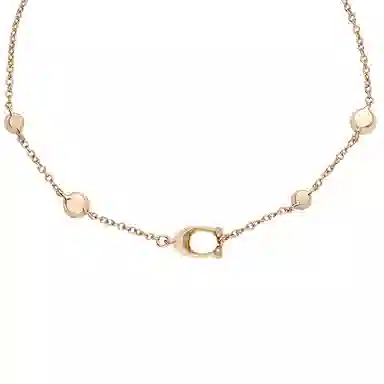 COACH Fine Jewelry Letter Zircon Gold Bracelet