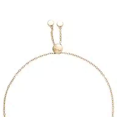 COACH Fine Jewelry Letter Zircon Gold Bracelet