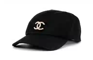 CHANEL Satin Cap Black