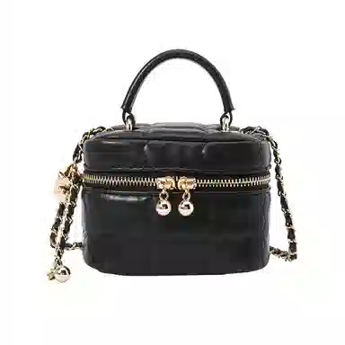 森马 小香风包包温柔 金属链条 化妆包盒子包手提包单肩斜挎包 迷你 女款 奶油色系