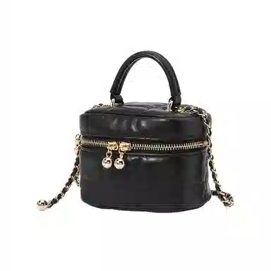 森马 小香风包包温柔 金属链条 化妆包盒子包手提包单肩斜挎包 迷你 女款 奶油色系