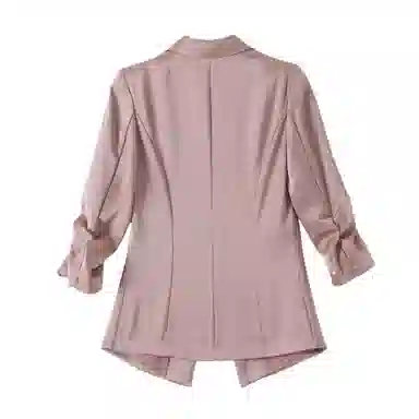 晚白 翻驳领通勤西装外套 女款 粉色