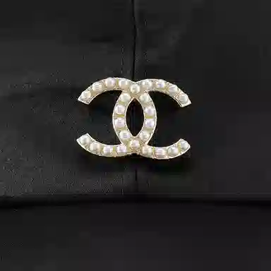 CHANEL Satin Cap Black