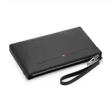 稻草人 休闲简约高质感多卡位 牛皮革 手拿包 常规 男款