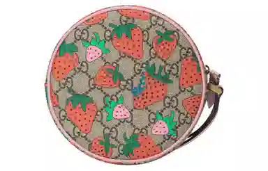 Gucci Strawberry Print Canvas Coin Purse