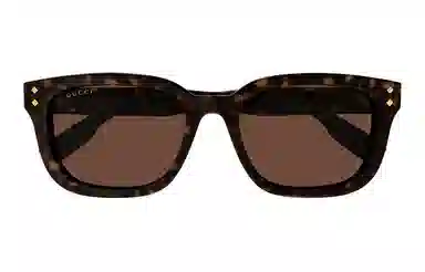 GUCCI Rectangular Tortoiseshell Sunglasses