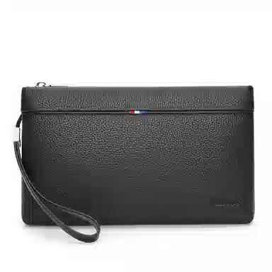 稻草人 休闲简约高质感多卡位 牛皮革 手拿包 常规 男款