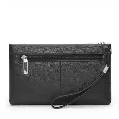 稻草人 休闲简约高质感多卡位 牛皮革 手拿包 常规 男款