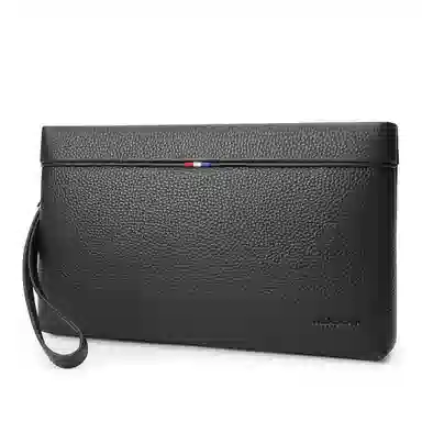 稻草人 休闲简约高质感多卡位 牛皮革 手拿包 常规 男款