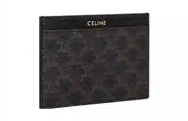 CELINE Triomphe Card Holder Black