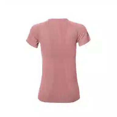 达兹 纯色圆领修身套头短袖健身衣 女款