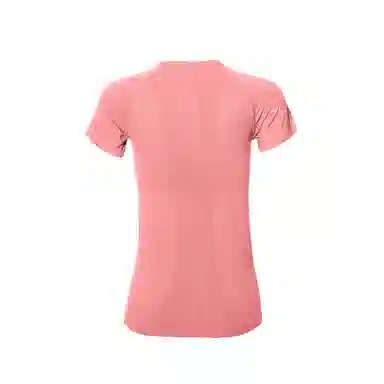 达兹 纯色圆领修身套头短袖健身衣 女款