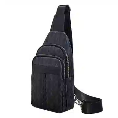 老人头 商务休闲百搭 合成革 胸包单肩斜挎包 男款 大容量