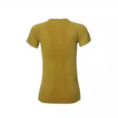 达兹 纯色圆领修身套头短袖健身衣 女款