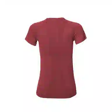 达兹 纯色圆领修身套头短袖健身衣 女款