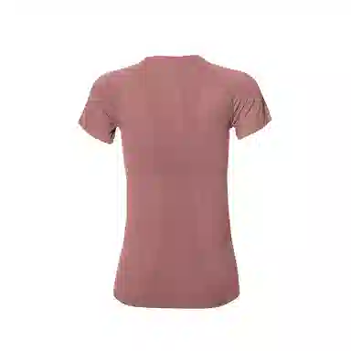 达兹 纯色圆领修身套头短袖健身衣 女款