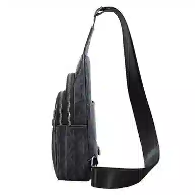 老人头 商务休闲百搭 合成革 胸包单肩斜挎包 男款 大容量