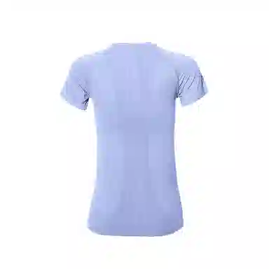 达兹 纯色圆领修身套头短袖健身衣 女款