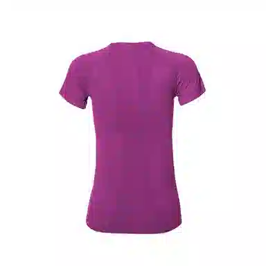 达兹 纯色圆领修身套头短袖健身衣 女款