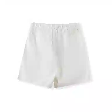 我是大卫 基础色简约纯色系带中腰分休闲短裤 男女同款