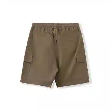 我是大卫 纯色简约宽松抽绳直筒休闲短裤 男女同款