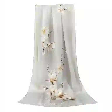 上海故事 国色天香 清冷玉兰 桑蚕丝 丝巾 女款