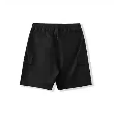 我是大卫 纯色简约宽松抽绳直筒休闲短裤 男女同款