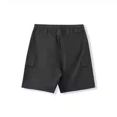 我是大卫 纯色简约宽松抽绳直筒休闲短裤 男女同款