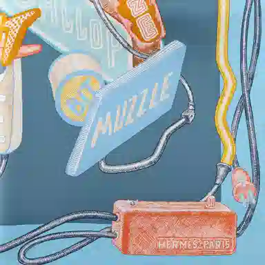 Hermes Chevaloscope Neon Scarf