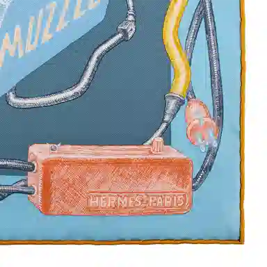 Hermes Chevaloscope Neon Scarf