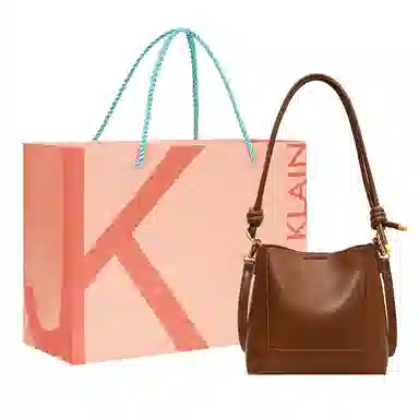 Jane Klain Brown Bucket Bag