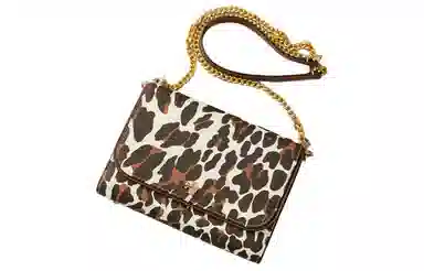 Tory Burch Emerson Small Shoulder Bag Brown Leopard Print