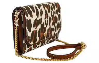 Tory Burch Emerson Small Shoulder Bag Brown Leopard Print