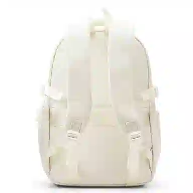 轻骑者 学院风大容量时尚潮流多口袋学生通勤休闲 织物 书包背包电脑包双肩包 常规 男女同款情侣款 黑色/米白/灰色/蓝色