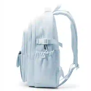 轻骑者 学院风大容量时尚潮流多口袋学生通勤休闲 织物 书包背包电脑包双肩包 常规 男女同款情侣款 黑色/米白/灰色/蓝色