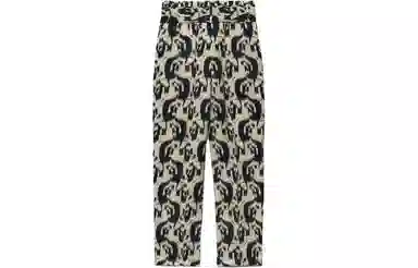 ZARA Animal Print High Waist Straight Pants