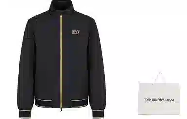 Emporio Armani EA7 FW23 Black Bomber Jacket
