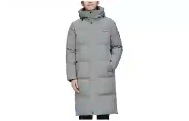 波司登 长款纯色连帽羽绒服 男款