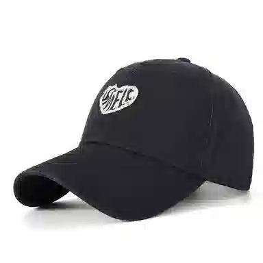 白卷 夏季户外遮阳软顶爱心贴布字母 棉 棒球帽 男女同款情侣款