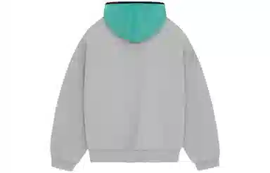 Fear of God Essentials Nylon Fleece Hoodie Light Heather Grey Mint Leaf