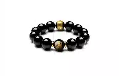 百利金 生肖守护神 国潮新中式民族风简约精致创意设计本命年菩萨转运珠手饰 黑曜石 玉石手串 男女同款情侣款