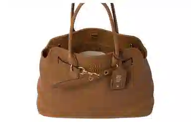 Miu Miu Napa Leather Shoulder Bag Oak